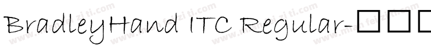 BradleyHand ITC Regular字体转换